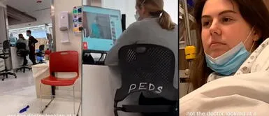 La joven publicó el momento en su cuenta de TikTok. Viral: joven sorprende a su médico viendo videos en YouTube sobre cómo tratar su quiste