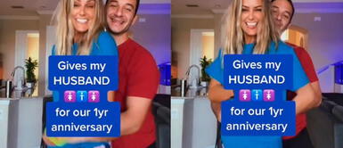 La joven contó en un vídeo TikTok cómo recibió esta noticia. Le regala a su esposo un trío sexual y se entera que la invitada quedó embarazada