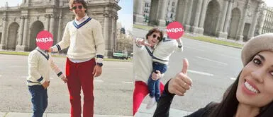 Antonio Pavón, Antoñito y su novia Joi Sánchez juntos. Antonio Pavón y su hijo sorprendieron a Joi Sánchez tras un largo tiempo en Perú