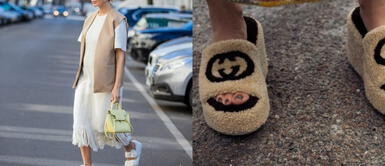 tendencias sandalias de peluche 4 estilos para llevar las sandalias de peluche más cool que dominan las pasarelas