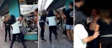 Mujer golpeó a acosador de su hija. Mujer se hizo pasar por su hija para citar al sujeto que la acosaba y darle una golpiza | VIDEO