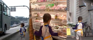 El pequeño de 2 años y nueve meses acude solo al mercado de Japón. Niño de casi 3 años de edad sorprende al ir solo a realizar sus compras del mercado
