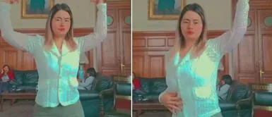 Congresista fujimorista enciende la polémica al grabar TikTok en las instalaciones del Parlamento Congresista fujimorista enciende la polémica al grabar TikTok en las instalaciones del Parlamento