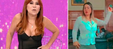 Magaly Medina molesta con congresista Tania Ramírez. Magaly envía contundente mensaje a Tania Ramírez: “Hizo el ridículo, vaya a hacer TikTok a su casa”
