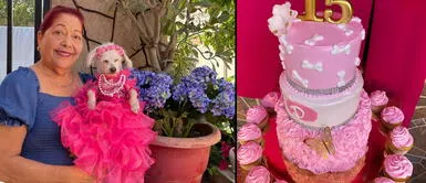 familia Castillo Vásquez tiró la casa por la ventana por la fiesta de la perrita ‘Dory’. Doris, la perrita que cumplió 15 y le hicieron una mega fiesta