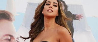 Melissa Paredes deslumbra con trikini animal print Melissa Paredes se alejó de la ciudad para posar su silueta rodeada del mar y la arena con un fascinante trikini