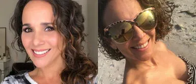 Érika Villalobos deslumbra con bikini mix and match Érika Villalobos le sonríe a la vida utilizando elegante bikini a rayas 'mix and match'