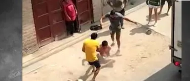 Vecinos de Comas golpearon y desvistieron a ladrón de celular. Comas: vecinos capturan a ladrón de celular y le dan dura lección