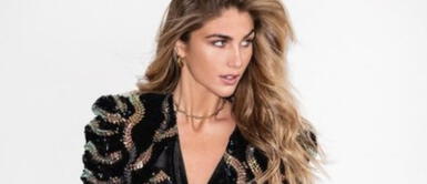 Alessia Rovegno deslumbra top de lentejuelas Alessia Rovegno conquista la moda de las lentejuelas con vibrante look total black