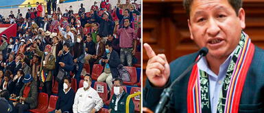 Guido Bellido es acusado de llevar personas que no pertenecían a gremios ni organizaciones. Cusco: denuncian a Guido Bellido de llevar portátil para pedir nueva Constitución