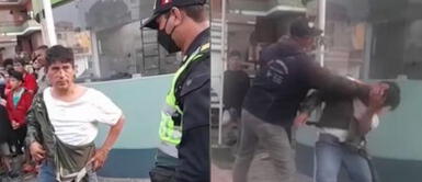 Sujeto persiguió a menor y quiso entrar a su casa. Vecinos agarran a golpes a sujeto que persiguió a menor de 12 años desde bodega hasta su casa