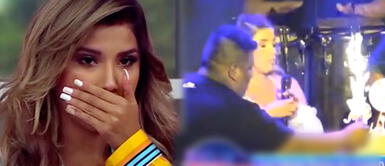 Yahaira Plasencia 'patea' a asistente que casi la quema Yahaira Plasencia se molesta con asistente y lo 'patea' en pleno show | VIDEO