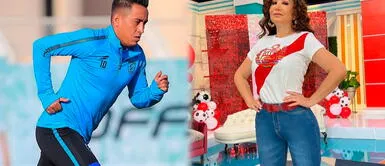 Christian Cueva y Janet Barboza se encontraron en 'América Hoy' Christian Cueva arremete contra Janet Barboza y ella responde: "Borré cassette como Christian Domínguez"