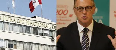 El Jurado Nacional de Elecciones calificó de “temerarias” las palabras de Jorge Muñoz al acusar a la entidad “sin ninguna sustentación”. Foto: composición/La República Jorge Muñoz reveló audios donde asegura que le pidieron “coima” de 80 mil dólares para no ser vacado