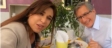 Verónica y Federico pasaron momento como amigos (La Linares) Verónica Linares y Federico Salazar se negaron a comer por cortesía en chicharronería