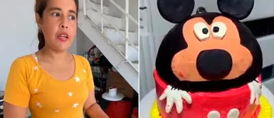 Maryuris contó cómo afectó la publicación viral del pastel fallido que entregó su tienda. Viral: pastelera que hizo torta de Mickey Mouse fallida se defiende de burlas