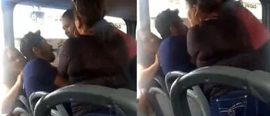 La embarazada le recriminó a su esposo y a su amante a vista y paciencia de otros pasajeros. México: Mujer embarazada agrede a su esposo al encontrarlo con su amante en un bus de transporte