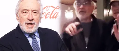 Ante la negativa de Robert De Niro, la fanática pidió disculpas y se retiró. Foto: composición/captura video Ante la negativa de Robert De Niro, la fanática pidió disculpas y se retiró. Foto: composición/captura video