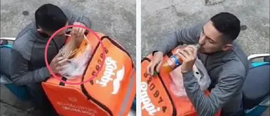 Repartidor se comía las entregas y rellenaba de agua las botellas que se bebía Repartidor se comía las entregas y rellenaba de agua las botellas que se bebía