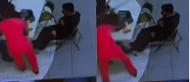 Video: la mujer ingresó al colegio y con una correa comenzó a golpear a un alumno. Mujer tortura con correazos al compañero que su hijo acusó de acosarlo en el colegio