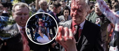 Embajador ruso es agredido en Polonia con pintura roja en plena ceremonia Embajador ruso es agredido en Polonia con pintura roja en plena ceremonia