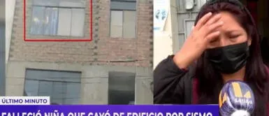 Falleció niña de 4 años que cayó del tercer piso de su casa durante último sismo en Lima Falleció niña de 4 años que cayó del tercer piso de su casa durante último sismo en Lima