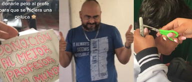 Los alumnos quisieron darle un obsequio a su maestro por tener poco cabello. Viral: alumnos se cortan el cabello para regalárselo a su profesor, y su reacción enternece en redes