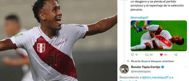 Renato Tapia es viral en redes sociales por sarcástica respuesta Renato Tapia: usuario asegura que el futbolista está lesionado y él lo trolea