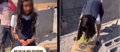 Ella dejar el colegio para ser ‘influencer’ y su papá se la llevó a trabajar en construcción. Padre albañil le da una lección a su menor hija que quiso dejar el colegio para ser influencer