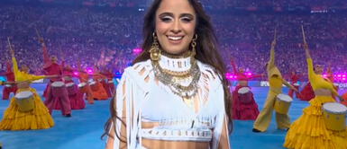 Camila Cabello hizo vibrar a los asistentes del Stade de France. Camila Cabello se luce para el Opening Champions League con la belleza del outfit total White