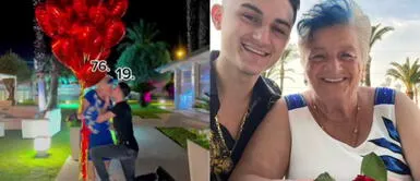 El tiktoker asegura que ama a la septuagenaria mujer. Influencer de 19 años le pide matrimonio a su novia de 76 y abre polémica en TikTok