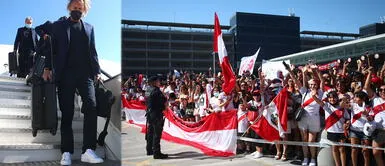 Ricardo Gareca llegó a Barcelona con los seleccionados peruanos. Cientos de peruanos y peruanas en España recibieron a Ricardo Gareca y jugadores de la ‘Bicolor’