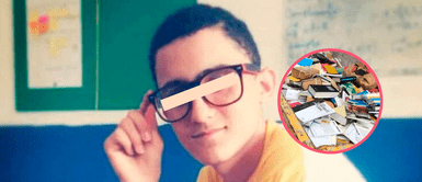 Un niño que estudiaba con los libros de la basura aprobó un examen con buenas notas Un niño que estudiaba con los libros de la basura aprobó un examen con buenas notas