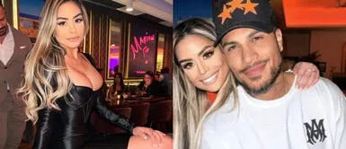 Nicole Pérez con bikini de pedrería Nicole Pérez, influencer dominicana que posó con Guerrero, impacta con bañador de cuero y pedrería