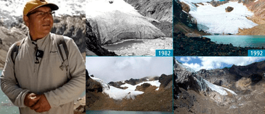 El descongelamiento de los glaciares de los Andes ha ocasionado que las aguas de la laguna Palcacocha aumenten. Peruano busca justicia contra el gigante alemán RWE por derretir glaciares en los Andes del Perú