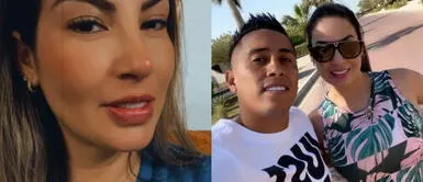 Pamela López y look de cuero Pamela López da cátedra de sofisticación en su cumpleaños con decoración Versace y vestido negro