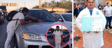 Limpiaba parabrisas para financiar sus estudios y hoy se gradúa como médico cirujano Limpiaba lunas de autos para financiar sus estudios y hoy se gradúa como médico cirujano