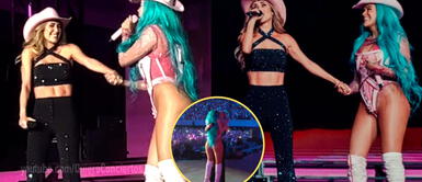 Karol G invitó al escenario a Anahí, la actriz que interpretó a Mía Colucci en RBD. Karol G no pudo más de la emoción y rompió en llanto al cantar con Anahí de RBD: “Soy súper fan” | VIDEO