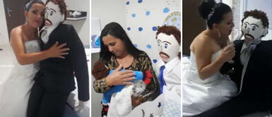 La joven incluso realiza vídeos en TikTok, donde da a conocer su día a día con su esposo de trapo. La historia de la mujer que se casó con un muñeco de trapo y "tuvo un hijo" con él