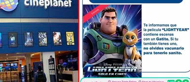 Cineplanet considera una escena de la película Lightyear’ como ideología de género Veterinaria: "'Lighyear' contiene escenas con un gatito; vacúnalo si tienes uno"