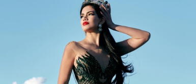 Samantha Batallanos deslumbró en su viaje a Dubai con un glamuroso vestido de lentejuelas doradas. Samantha Batallanos y la vez que ganó el Miss Grand con apoteósico traje típico peruano