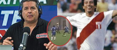 Gonzalo Núñez se lució en un partido entre periodistas Gonzalo Núñez metió un golazo a lo César Cueto | VIDEO