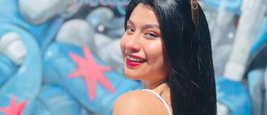 Wendy Sulca con falda andina Wendy Sulca rinde tributo a la moda novoandina en lo alto del Times Square con armonioso look