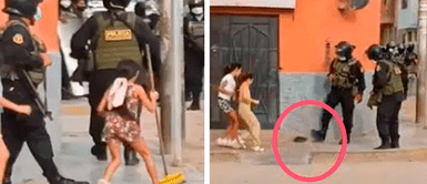 Policías con escudos y vecinos con escobas unieron fuerzas para cazar escurridizo roedor Policías con escudos y vecinos con escobas unieron fuerzas para cazar escurridizo roedor