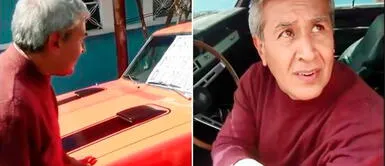 Emocionado. El hombre recordó a su esposa fallecida y junto a su hijo se fueron al cementerio para mostrarle el regalo que recibió. TikTok: Hijo obsequia a su padre el auto que tuvo que vender para pagarle sus estudios de la universidad