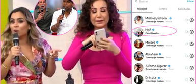 Janet Barboza muestra chat de celular y Edson Giselo Dávila la trolea que conversa con Moises y Alfonso Ugarte Janet Barboza presume chat, la 'trolean' y aseguran que 'Noé', 'Michael Jackson' y 'Alfonso Ugarte' le escriben