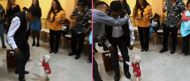 La perrita se emocionó al bailar huayno con su papá humano. Perrita 'zapatea' con su amo y enternece a miles en redes sociales