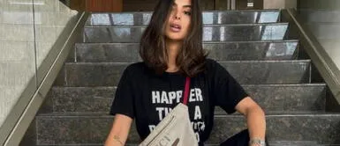 Ivana Yturbe con look verde comfy Ivana Yturbe revive la pasión por la moda comfy con un cálido set de dos piezas satinado