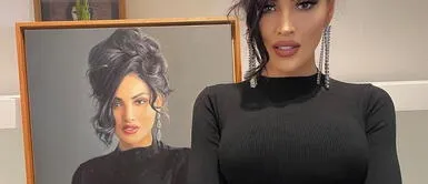 Michelle Soifer y la pintura con su rostro Micheille Soifer se luce en exhibición en Colombia como la musa del pintor internacional Yigal Ozeri