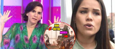 Gigi Mitre asegura que Andrea San Martín parece un guachimán tras no separarse de su hija durante visita de Juan Víctor Gigi Mitre a Andrea San Martín tras no separarse de su hija durante visita de Juan Víctor: “Se te ve como un guachimán”